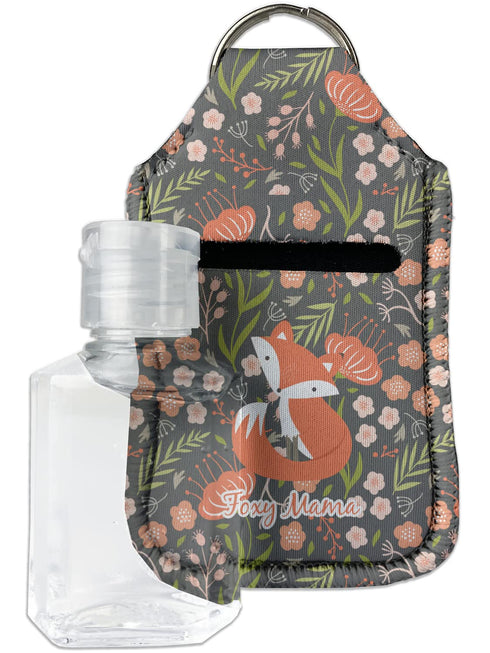 Personalized Foxy Mama Hand Sanitizer & Keychain Holder - Small