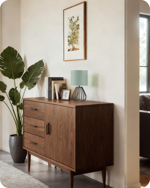 2700K Bulb J06TL05 Green Table Lamp, Small Sage Green Lamp with Linen Shade & Black Metal Base, Modern Nightstand Lamp