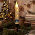 2pcs 6inch Vigils(LW2P-WH) Magical Candlesticks Flameless Taper Candle, White LED Tapered Candles Remote Dipped Candle