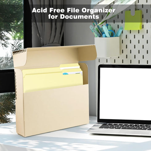 Lineco Archival Letter Size File Folders, 50 Pack, Acid-Free, Light Tan, 9.5" x 11.75" with 1/3-Cut Tab