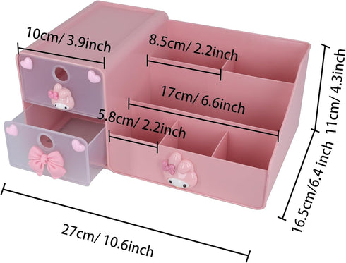 Roffatide Cartoon Desktop Desk Office Supplies Container - Anime Pen Holder for Desk, Cute Pencil Cup Pot, Makeup Brush