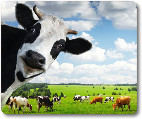 Smooffly Milk Cow Gaming Mouse Pad - Non-Slip Rubber Large Mouse Pad