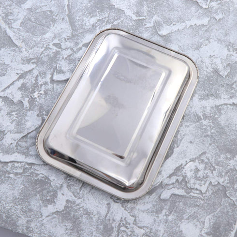 UKCOCO Stainless Steel Wax Dissection Tray - Biological Laboratory Equipment for Junior Senior School (18x25cm)