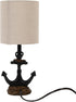 40W, (8" 8" 16" Decor Therapy Anchor Resin Accent Lamp, Easy on/Off Push-Through Light Switch, Coastal Style, Energy