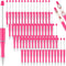 Qilery 60 Pcs Beadable Pens Bulk, Cute DIY Black Ink Ballpoint Pens for Valentine's Day Gifts, Kids Girls Graduation