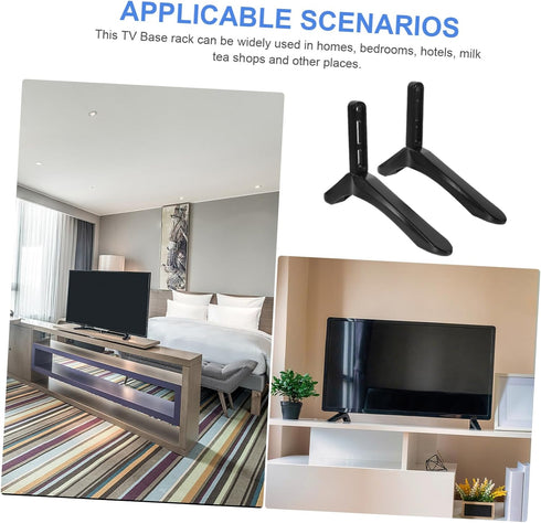 Zerodeko 1Set Tv Stand Base Bracket for Tvs Easy to Install Television Holder for Living Room Bedroom Office Supports