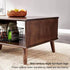 YAVVAY 12cm/15cm Walnut,12cm) Wooden Conical Furniture Legs with Mounting Plate Screws and Anti-Slip Mats, Solid Wood