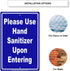 8"x12" Please Use Hand Sanitizer Upon Entering Metal Sign Novelty Notice Display Unique Office Hospital Garage Home
