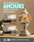 Yarra-Decor Turkish Moroccan Lamp, Handmade Tiffany Mosaic Glass Bedside Lamp with Rechargeable Battery, LED Bulb
