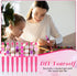 Qilery 60 Pcs Beadable Pens Bulk, Cute DIY Black Ink Ballpoint Pens for Valentine's Day Gifts, Kids Girls Graduation
