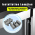 50mm Bathroom Sliding Door Glass Anti-Collision Block Side Guide Rail for Shower Door Bumper Accessories (4pcs, Grey)