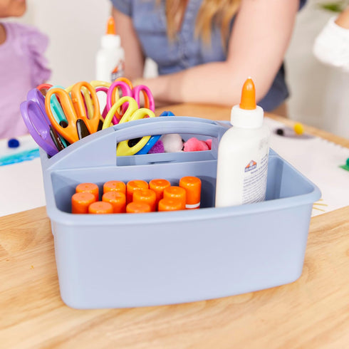 ECR4Kids 3-Compartment Storage Caddy, Supply Organizer, Earthtone, 6-Pack