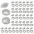 M METERXITY 100-Pack 4mm M3 M4 M5 Plastic Hinged Screw Cover Caps, Shutter Screws with Caps, Fold Snap Washer Covers