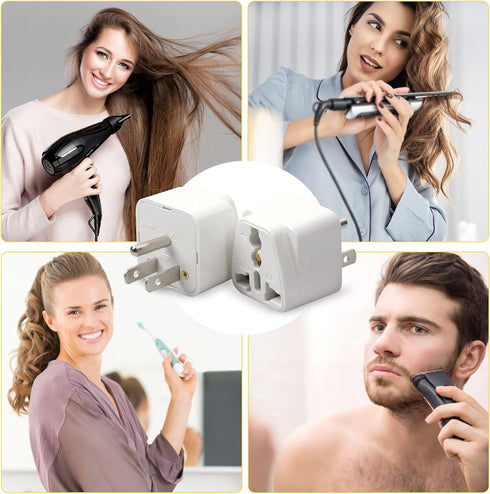 8 Pack Universal Adapter, UK to US Adapter, Europe to US Plug Adapter, Travel Adapters, American Outlet Plug Adapter