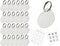 Lucky Line Round Label-It Plastic Tags, White, 25 Pack (25129)