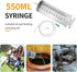 550ml Large Plastic Syringe with 40 Inches Tubing for Scientific Labs, Liquid, Plant Irrigation, Feeding Pets