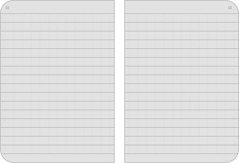 Rite in the Rain Mini Stapled Notebook, Weatherproof, 3.25" x 4.625", Orange Cover, Universal Pattern, 3 Pack (No.