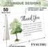 50Pcs FYSUIMU Funeral Thank You Cards Bulk Boxed Tree Sympathy Thank You Cards with Sticker Envelope Bereavement Card
