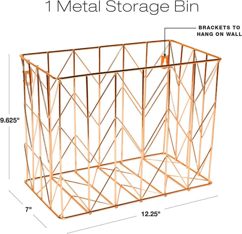 Global Printed Products Deluxe Designer Hanging File Folder Kit - Includes Metal Hanging Basket, 12 Hanging Folders, 24