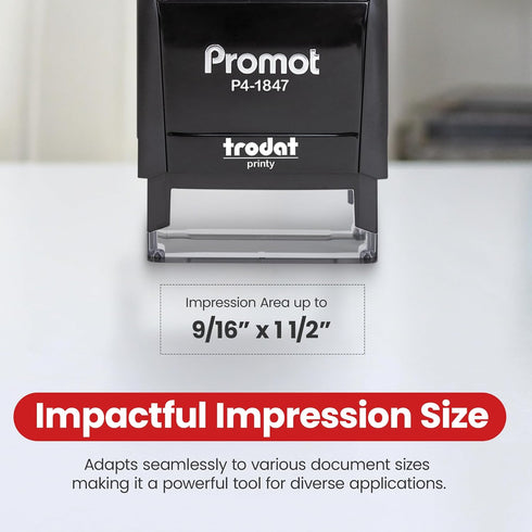 Promot Paid Stamp, Self Inking Stamp for Office, Accounts Payable, Red Ink