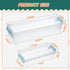 8 2 Gueevin Pcs Plastic Pencil Case Stackable Clear Pencil Box with Latching Lid Long Plastic Stationery Pen Case Bulk