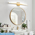 32 inch, Dimmable 5CCT Modern Bathroom Vanity Light Curved, Led Bathroom Light Fixture Over Mirror, Gold Bar Vanity