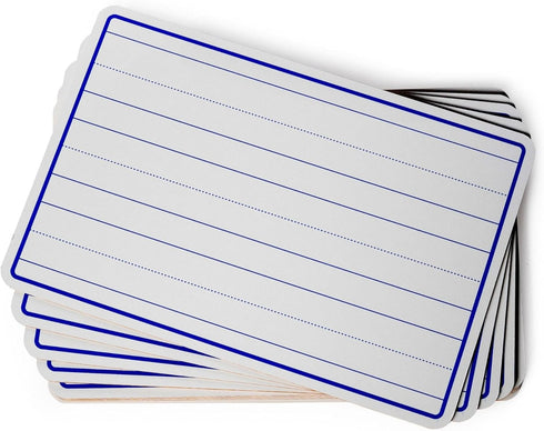 School Smart Lined Dry Erase Boards, 12 x 18 Inches, Pack of 10