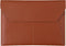 PU Leather Document Holder A4 File Folder with 3 Pockets, Waterproof Stylish Envelope Case with Snap Closure (Brown)