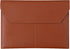 PU Leather Document Holder A4 File Folder with 3 Pockets, Waterproof Stylish Envelope Case with Snap Closure (Brown)