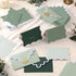 50 Sets 5 3.5 Inch 5 Fumete Green Wavy Thank You Cards with Envelopes and Stickers x Colors Thank You Cards Blank Notes
