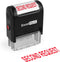 ExcelMark Second Request Self Inking Rubber Stamp - Red Ink