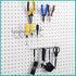 6 Pcs Pegboard Screwdriver Holders, Stainless Steel Tool Utility Hooks for Shop Store Display - Silver