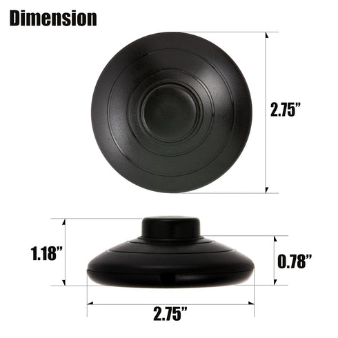 2-Pack UL-Certified Foot Pedal Switch, Round Floor Lamp Inline Switch with Step-on Button, Easy DIY Installation