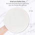 Hsurbtra Premium-Textured Small Round Mouse Pad, 8.7 x 8.7 Inch White, Anti-Slip Waterproof Rubber Mat for Office