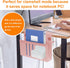 LUKETURE Desk Side Storage, Under Desk Storage, Steel Desk Hanging Organizer with Pen Holder, Laptop Holder, No Drill