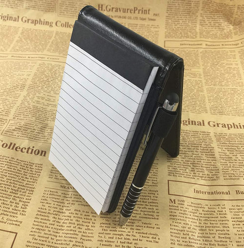 Mini Pocket Notepad Holder with 50 Lined Sheets, Refillable Memo Book Refills, 5 Pack 3x5 Inch Writing Pads