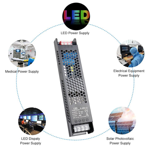 12V 25A 300W 110V 12V Universal Regulated Switching Power Supply, AC to DC Converter, LED Driver, Industrial