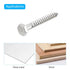 uxcell Hex Head Lag Screws Bolts, 30pcs 1/4" x 2" 304 Stainless Steel Partial Thread Wood Screws