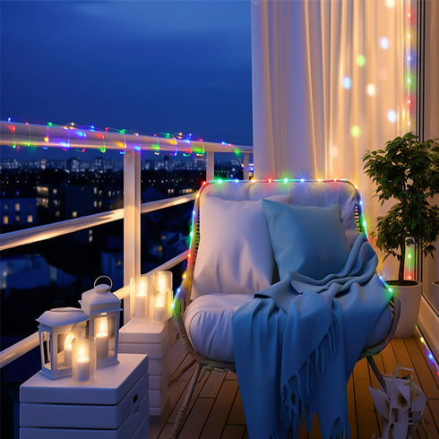 clouisc 120 40ft 8 Solar String Lights Outdoor Waterproof LED Rope Lights with Modes, Fairy Lights for Patio, Garden