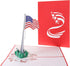 iGifts And Cards American Pride 3D Pop-Up Card - USA Flag for Veterans, Military, and Patriotic Holidays