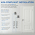 Men Bathroom Sign by GDS, ADA Compliant, Wheelchair Accessible, Raised Icons, Grade 2 Braille, 6" W x 8" H