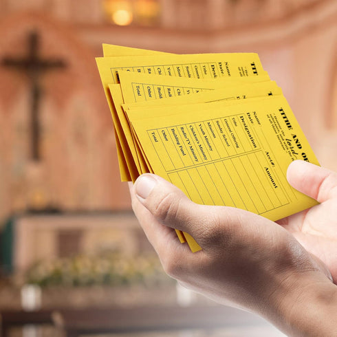 Woanger 500 Pcs Tithes and Offering Envelopes, 6.3 x 3.5 Inches, Church Donation Supplies for Saving Money