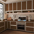 31.5x80inch Counter BAYYA Extra Wide Wood Grain Peel and Stick Wallpaper Brown Thick Light Walnut Contact Paper