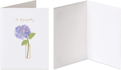 Papyrus Sympathy Cards with Envelopes - Vase and Peace Design (2-Count)