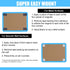 PTY Magnetic Dry Erase Board 8.5" x 11" with Magnetic Marker and 2 Magnets - Small Whiteboard for School Locker,