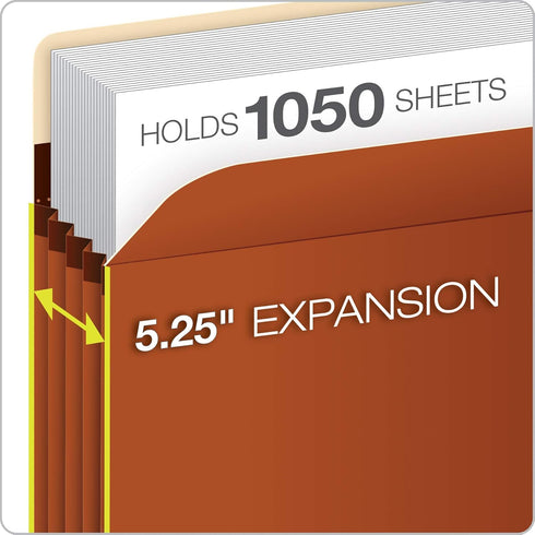 Pendaflex Expanding Accordion File Pockets, Extra Durable, Letter Size, Expands 5.25", 10/Box, Reinforced with Dupont