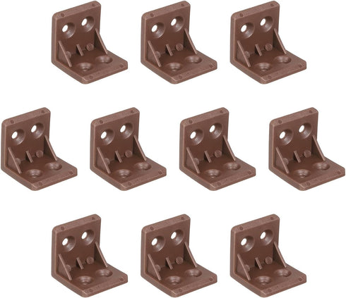 uxcell 10Pcs Plastic Corner Braces, L Shape Corner Bracket, Right Angle Corner