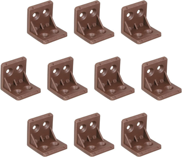 uxcell 10Pcs Plastic Corner Braces, L Shape Corner Bracket, Right Angle Corner