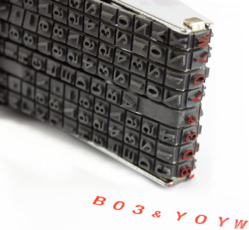 ZENG 8 Digits Multi-Function Changeable Rubber Stamp, Includes A-Z Letters, 0-9 Numbers & Symbols, DIY Customizable