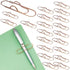 Multifunctional 20 Pcs Rose Gold Pen Clips, Portable Large Size Paper Clips for Notebooks and Journals